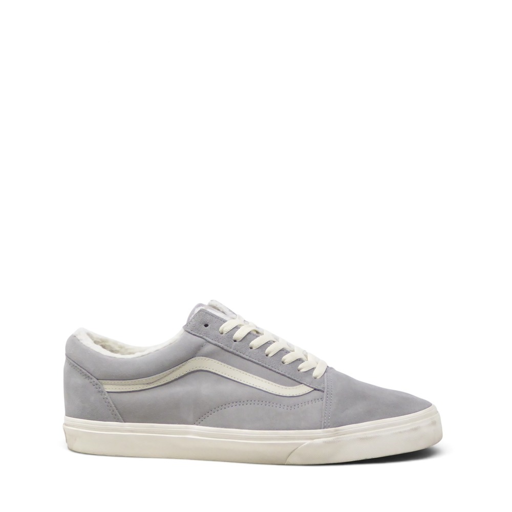 Vans Mens Old Skool Cozy Hug Shoes Gray Suede Faux Fur Lined Low Top Size 13